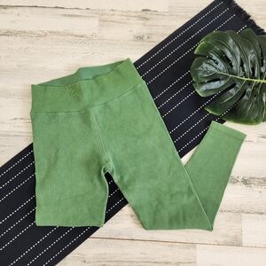 Aerie Offline 7/8 Hi Rise Leggings Seamless Green Size Large